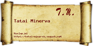 Tatai Minerva névjegykártya